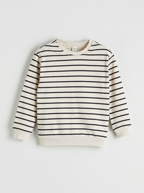 LCW Kids Çizgili Uzun Kollu Erkek Çocuk Sweatshirt - S61367Z1-RTV