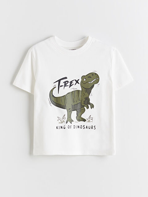 LCW Kids Dinozor Baskılı Erkek Çocuk Tişört - S61381Z1-R9J