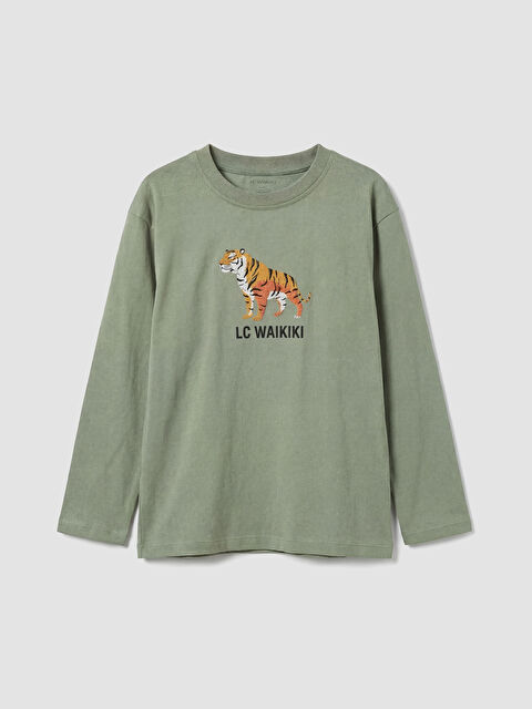 LCW Kids Bisiklet Yaka Baskılı Erkek Çocuk Tişört 3'lü - S61411Z1-GX7