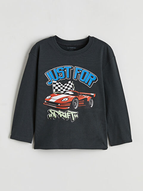 LCW Kids Baskılı Erkek Çocuk Tişört - S61412Z1-R4W