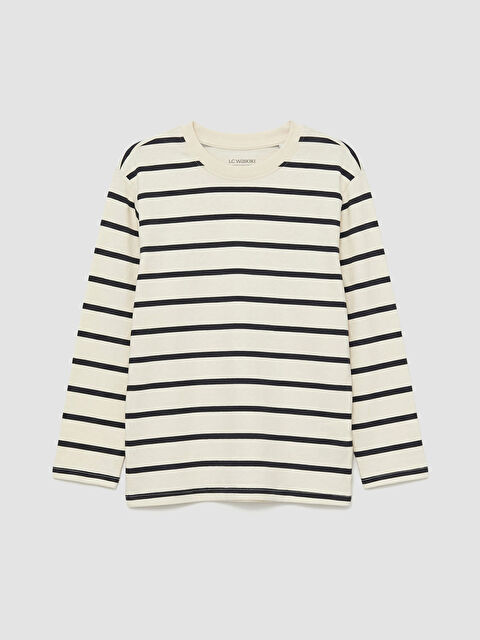 LCW Kids Çizgili Erkek Çocuk Tişört - S61415Z1-LE0