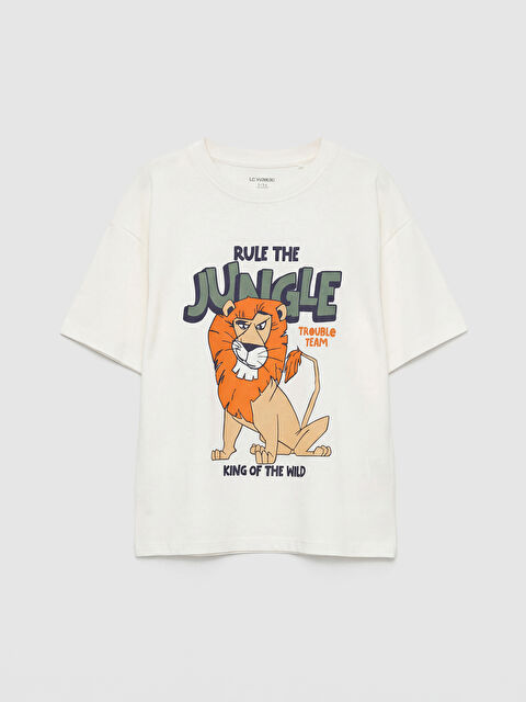 LCW Kids Baskılı Erkek Çocuk Tişört - S61436Z1-R9J