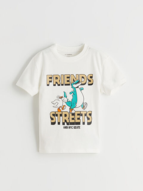 LCW Kids Regular Fit Baskılı Erkek Çocuk Tişört - S61441Z1-R9J