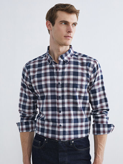 LCWAIKIKI Classic Regular Fit Ekose Erkek Gömlek - S61468Z8-LLH