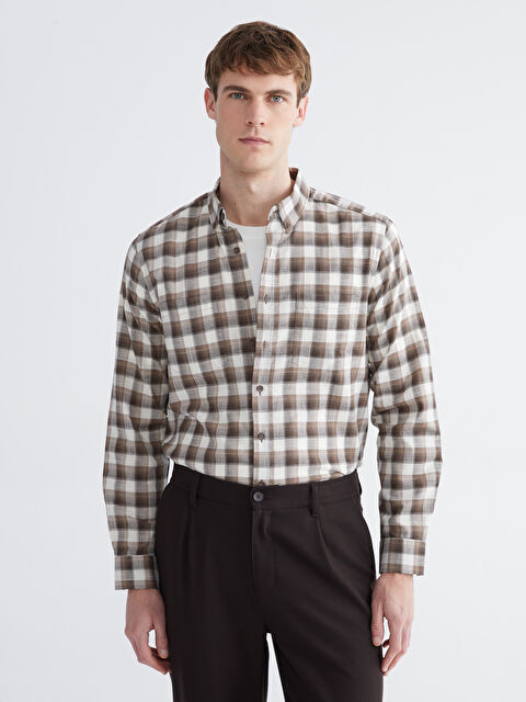 LCWAIKIKI Classic Regular Fit Ekose Erkek Gömlek - S61469Z8-LLL