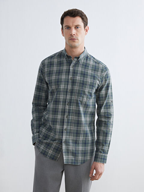 LCWAIKIKI Classic Regular Fit Ekose Erkek Gömlek - S61470Z8-LMH