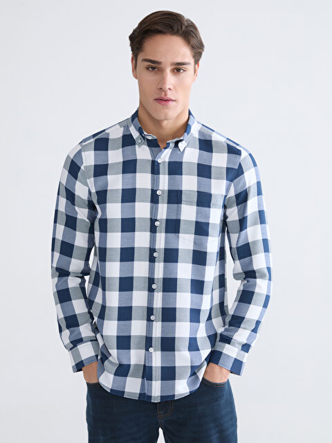 LCWAIKIKI Classic Regular Fit Ekose Erkek Gömlek - S61480Z8-LN6