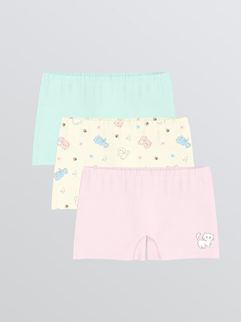 LCW Kids Girl ECRU Boxer Trunks - S61515Z1-LRA