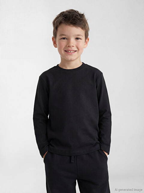 LCW Kids Bisiklet Yaka Erkek Çocuk Tişört - S61560Z1-CVL