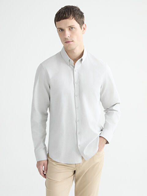 LCWAIKIKI Classic Мужчины Серый Рубашка - S61565Z8-QZ5