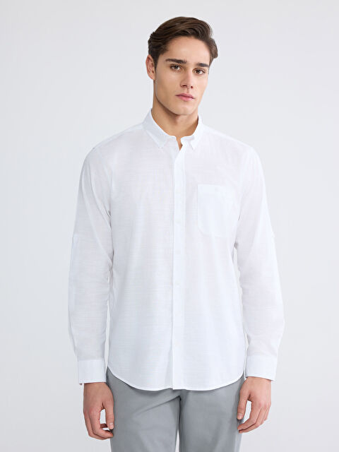 LCWAIKIKI Classic Regular Fit Poplin Men's Shirt - S61566Z8-Q6K