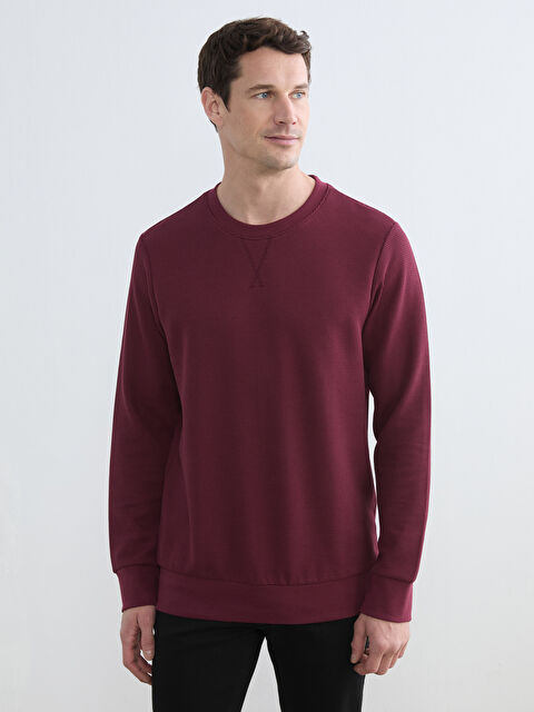 LCWAIKIKI Classic Bisiklet Yaka Erkek Sweatshirt - S61583Z8-HRW