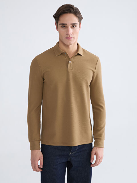 LCWAIKIKI Classic Polo Yaka Erkek Sweatshirt - S61584Z8-SFE
