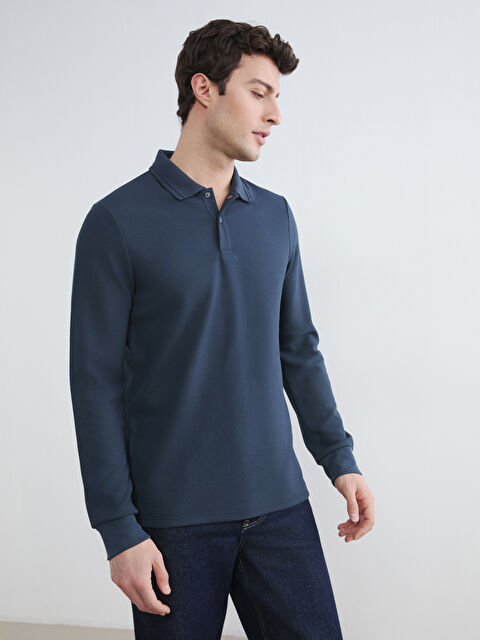 LCWAIKIKI Classic Polo Yaka Erkek Sweatshirt - S61584Z8-YMZ