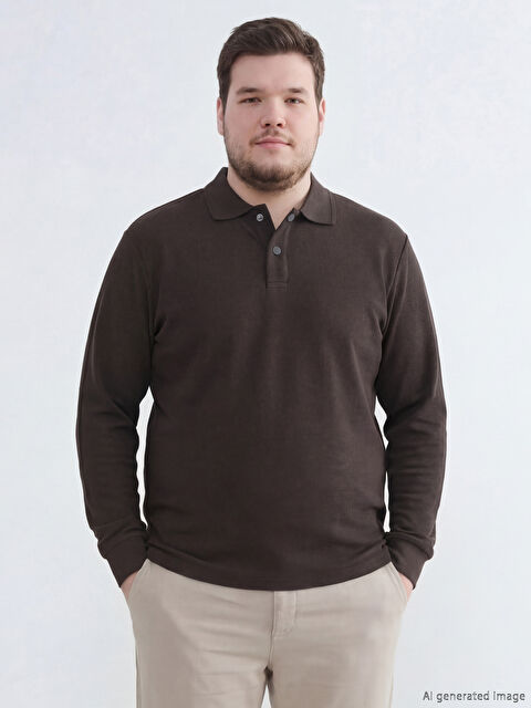 LCWAIKIKI Classic Polo Yaka Erkek Sweatshirt - S61584Z8-ZQ0