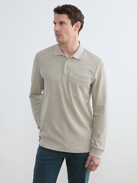 LCWAIKIKI Classic Polo Yaka Erkek Sweatshirt - S61585Z8-DHA