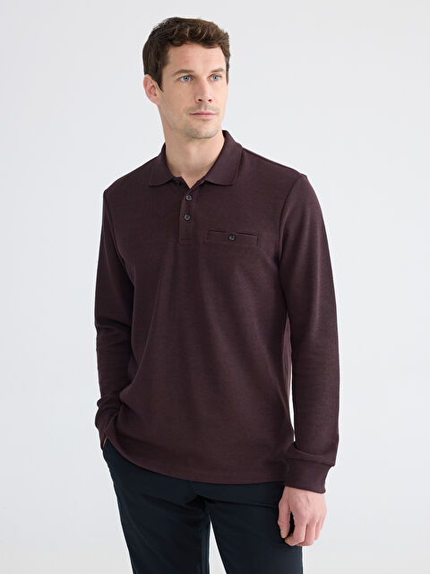 LCWAIKIKI Classic Polo Yaka Erkek Sweatshirt - S61585Z8-ZBU