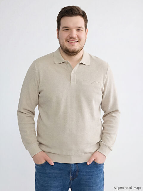 LCWAIKIKI Classic Polo Yaka Erkek Sweatshirt