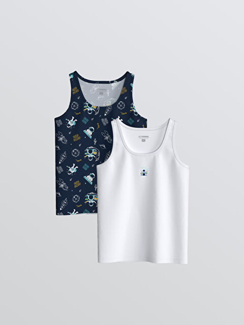 LCW Kids Bisiklet Yaka Erkek Çocuk Atlet 2'li - S61610Z4-LSJ