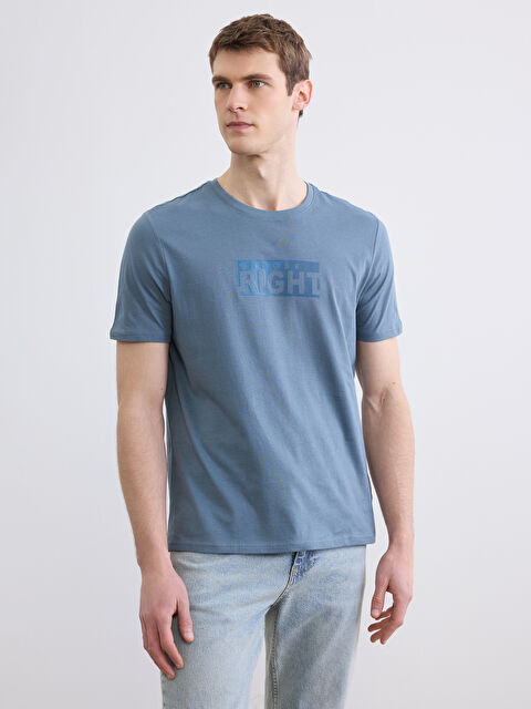 LCWAIKIKI Classic Man INDIGO T-Shirt - S61661Z8-Y0L