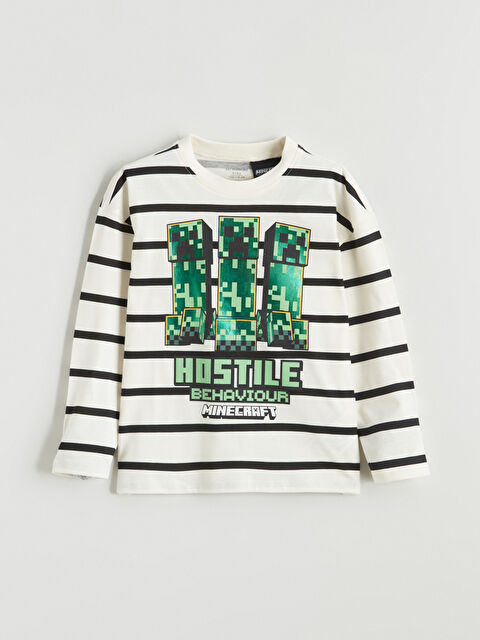 LCW Kids Bisiklet Yaka Baskılı Erkek Çocuk Tişört - S61676Z1-LQA