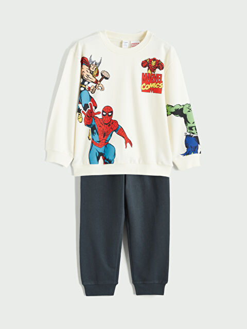 LCW Kids Marvel Comics Baskılı Erkek Çocuk Sweatshirt ve Eşofman Alt - S61712Z1-QVK