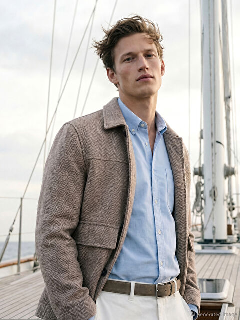 SOUTHBLUE Standart Kalıp Erkek Kaşe Mont - S61727Z8-DFV