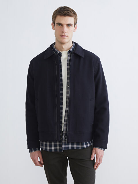 SOUTHBLUE Standart Kalıp Gömlek Yaka Erkek Kaşe Mont - S61728Z8-RFH