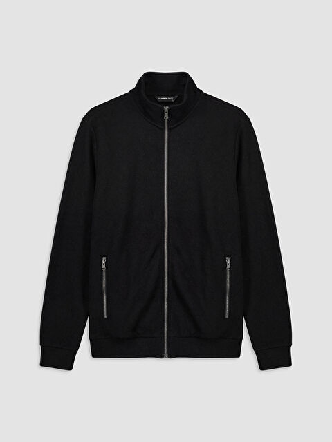 LC WAIKIKI Мъж Черно Суитшърт с цип