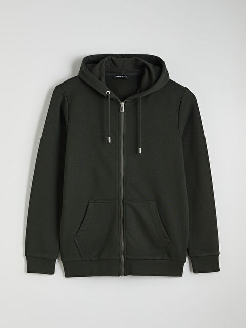 LCWAIKIKI Classic Standart Kalıp Kapüşonlu Erkek Fermuarlı Sweatshirt - S61738Z8-ZPS