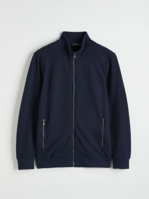 LCWAIKIKI Classic Standart Kalıp Dik Yaka Erkek Fermuarlı Sweatshirt - S61740Z8-RFH