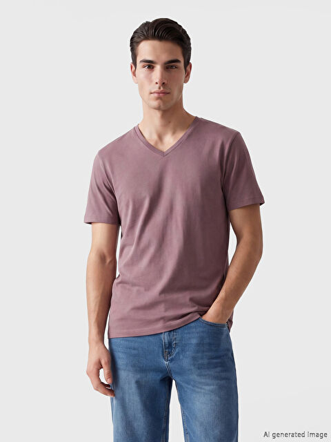 LCWAIKIKI Classic V Yaka Erkek Tişört