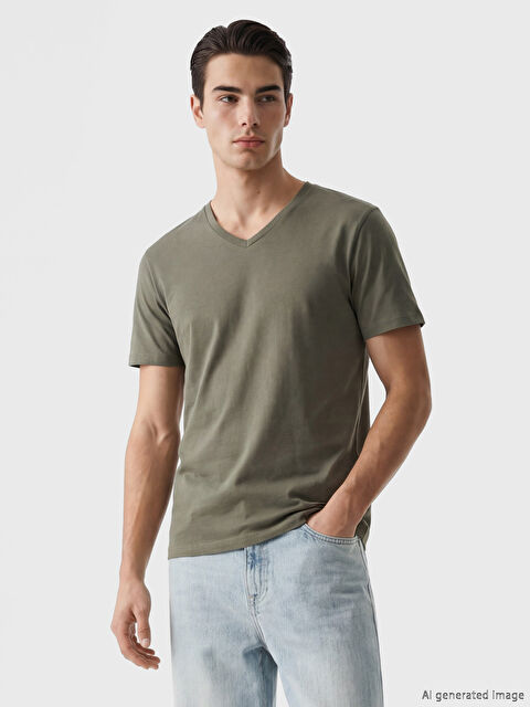 LCWAIKIKI Classic V Neck Men's T-Shirt