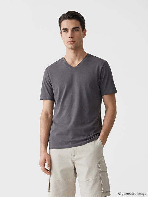 LCWAIKIKI Classic Muška majica sa V izrezom