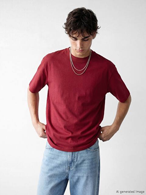 XSIDE Bisiklet Yaka Erkek Tişört - S61812Z8-HRF