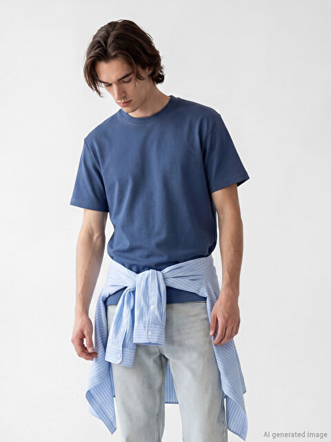 XSIDE Loose Fit Basic Kalın  Tişört