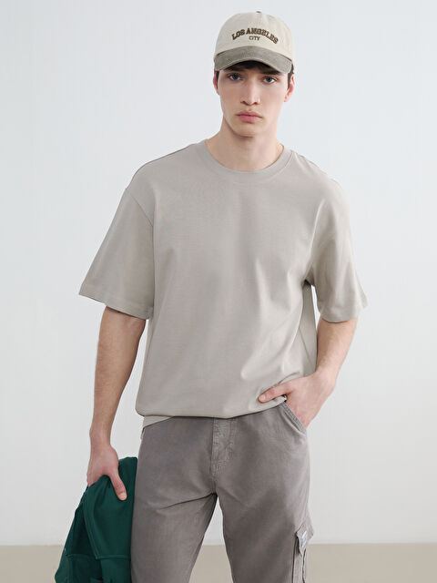 XSIDE Bisiklet Yaka Erkek Tişört - S61812Z8-GDT