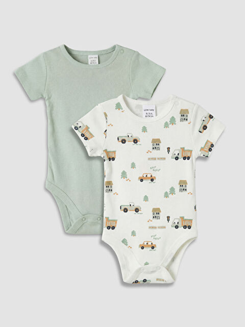 LCW baby Erkek Bebek Çıtçıtlı Body 2'li - S61871Z1-LRB