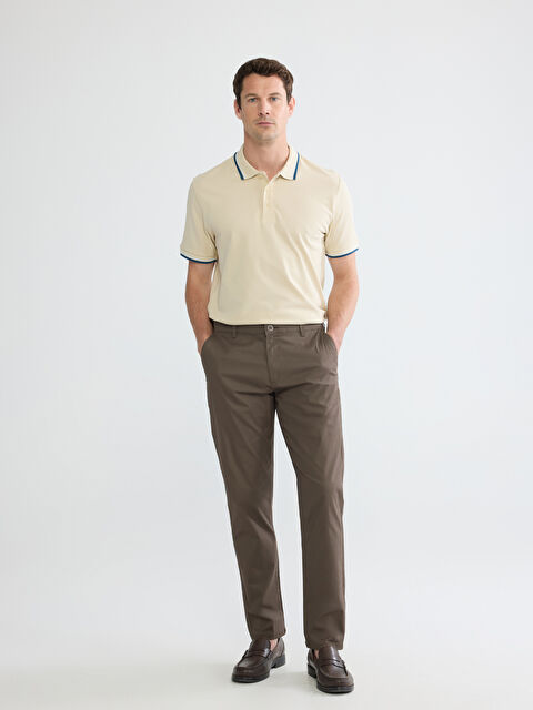 LCWAIKIKI Classic Slim Fit Gabardine Men's Chino Trousers - S61885Z8-KDE
