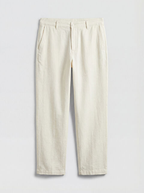 LCWAIKIKI Classic Standart Kalıp Keten Karışımlı Erkek Chino Pantolon - S61886Z8-FR4