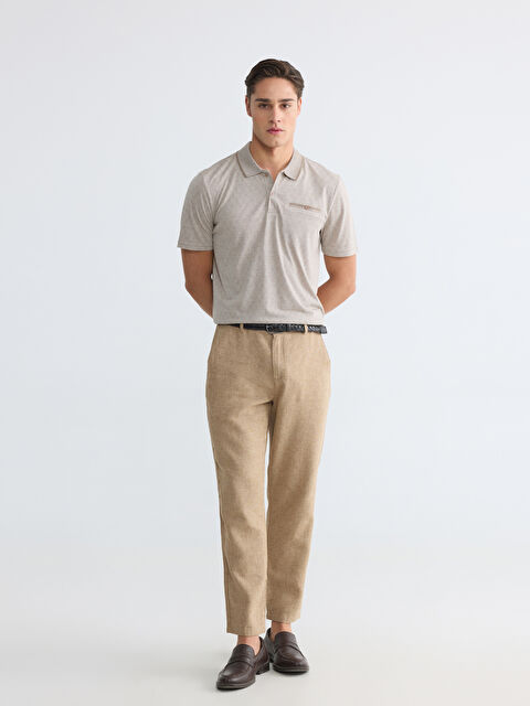 LCWAIKIKI Classic Regular Fit Keten Karışımlı Erkek Chino Pantolon