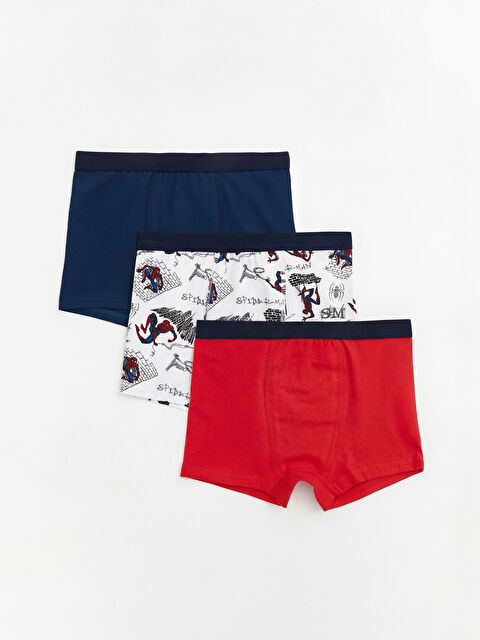 LCW Kids Spider-Man Baskılı Erkek Çocuk 3'lü Boxer - S61892Z4-LSJ