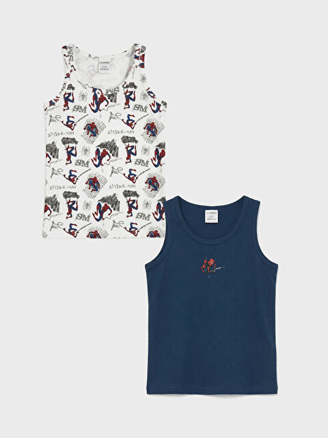 LCW Kids Spider-Man Baskılı Erkek Çocuk Atlet 2'li - S61894Z4-LU7