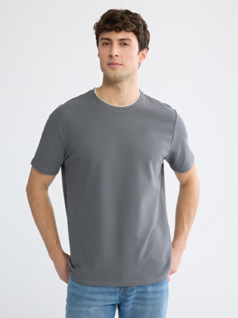 LCWAIKIKI Classic Muškarac ANTRASIT Majica kratkih rukava - S61896Z8-YP2