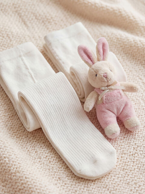 LCW baby Kız Bebek Külotlu Çorap 2'li - S61935Z1-Q6K