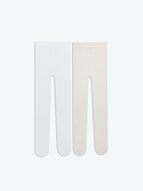 LCW baby Kız Bebek Külotlu Çorap 2'li - S61938Z1-Q6K