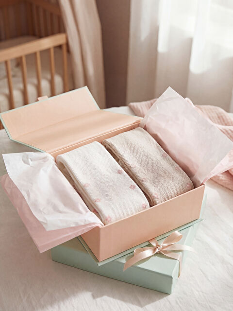 LCW baby Floral Baby Girls' Tights 2 Pack - S61969Z1-R9J