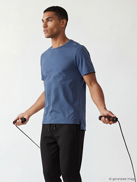 XSIDE ACTIVE Bisiklet Yaka Erkek Spor Tişört - S61986Z8-CS7