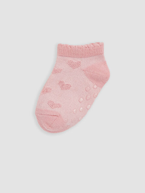 LCW baby Kaydırmaz Tabanlı Kız Bebek Patik Çorap - S62024Z1-FDK