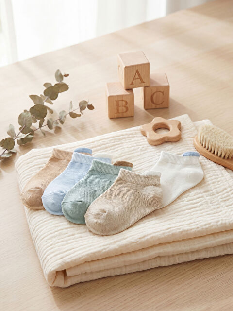 LCW baby Basic Erkek Bebek Patik Çorap 5'li - S62065Z1-FJC